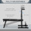 Homcom HOMCOM Adjustable Weight Bench with Barbell Rack, Dip Station, Black 4