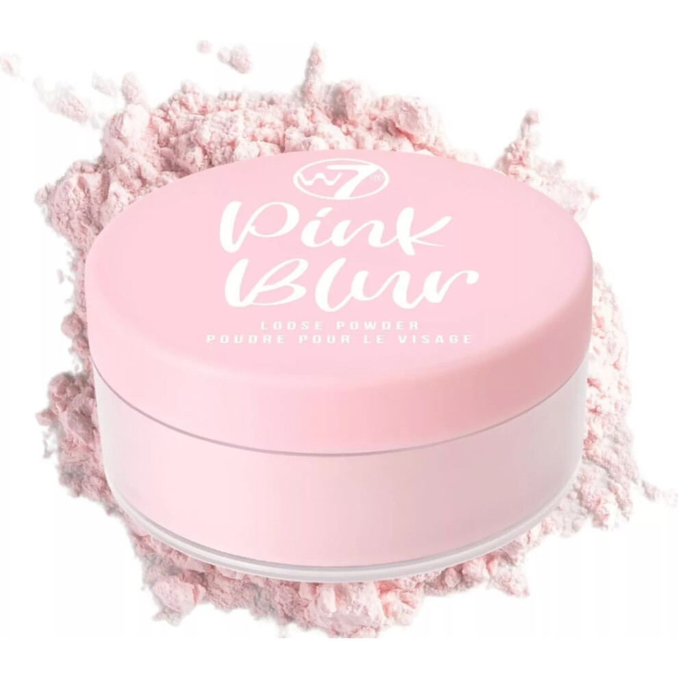 W7 Pink Blur Loose Powder Setting Brightening & Blurring Face Powder