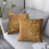 (Gold) Embossed Velvet Throw Filled Cushion 5