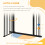 PawHut PawHut Adjustable Safety Gate w/ 1 Extensions and Four Adjustable Screws, Black 8