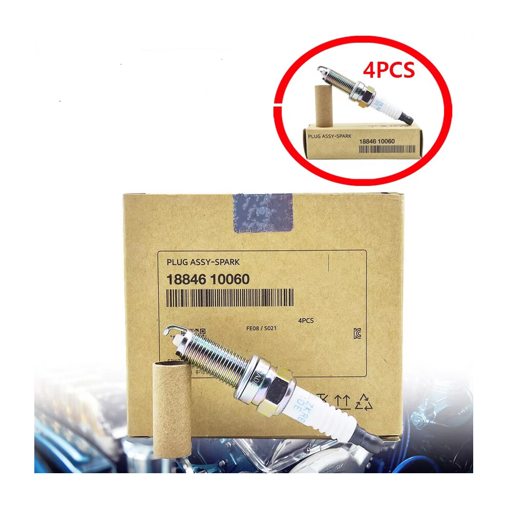 (Brown) 4Pcs 18846-10060 Silzkr6b10e Iridium Spark Plug For Hyundai I30 Ix35 Ix40 Kia Rio Soul Accent Veloster Solaris 1884610060 Brown 6919860042508
