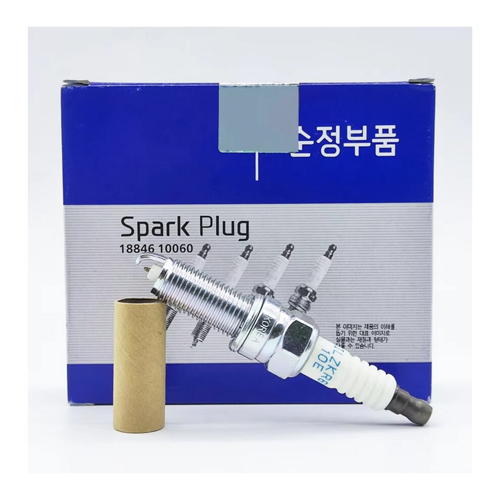 (Blue) 4Pcs 18846-10060 Silzkr6b10e Iridium Spark Plug For Hyundai I30 Ix35 Ix40 Kia Rio Soul Accent Veloster Solaris 1884610060 Blue 6928567546325