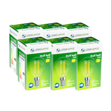 (6 Pack) LED Filament Light Bulb G45 Golf Ball E14 Screw 40w Warm White Mini Globe 2700K Band D Energy Saving