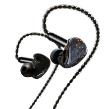 (Black) Wired Earphone 13mm Large Driver Hi-Fi Stereo Earphone Headphones with 0.78mm Detachable Cable 3.5mm
