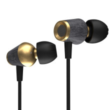 (Gold, Without Mic) Wired Earbuds In-Ear Metal Bass Earphones 3.5mm Jack Sports Headset HD Call Hi-Fi Stereo Earbuds