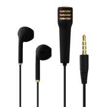 (Black) Singing Earphone Microphone Practice Singing Artifact Live Broadcast Shocking Sound Wired Earpiece Earbud 1.2m Length 3.5mm Plug