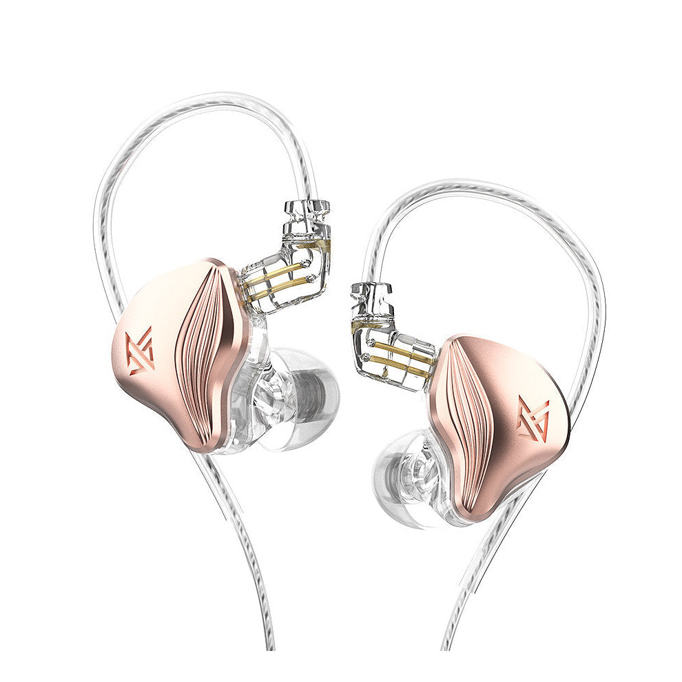 (, Without Mic) Static Electrostatic Driver Dynamic Drive Earphone Hi-Fi Bass Earbud Sport Noise Cancelling Headset Kz Edx Pro Zsn Pro Pink 6112212293348