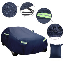 Universal Full Car Cover Waterproof Dustproof UV Resistant Stripes L 4.7x1.75x1.5M Three Box Car For Sedan