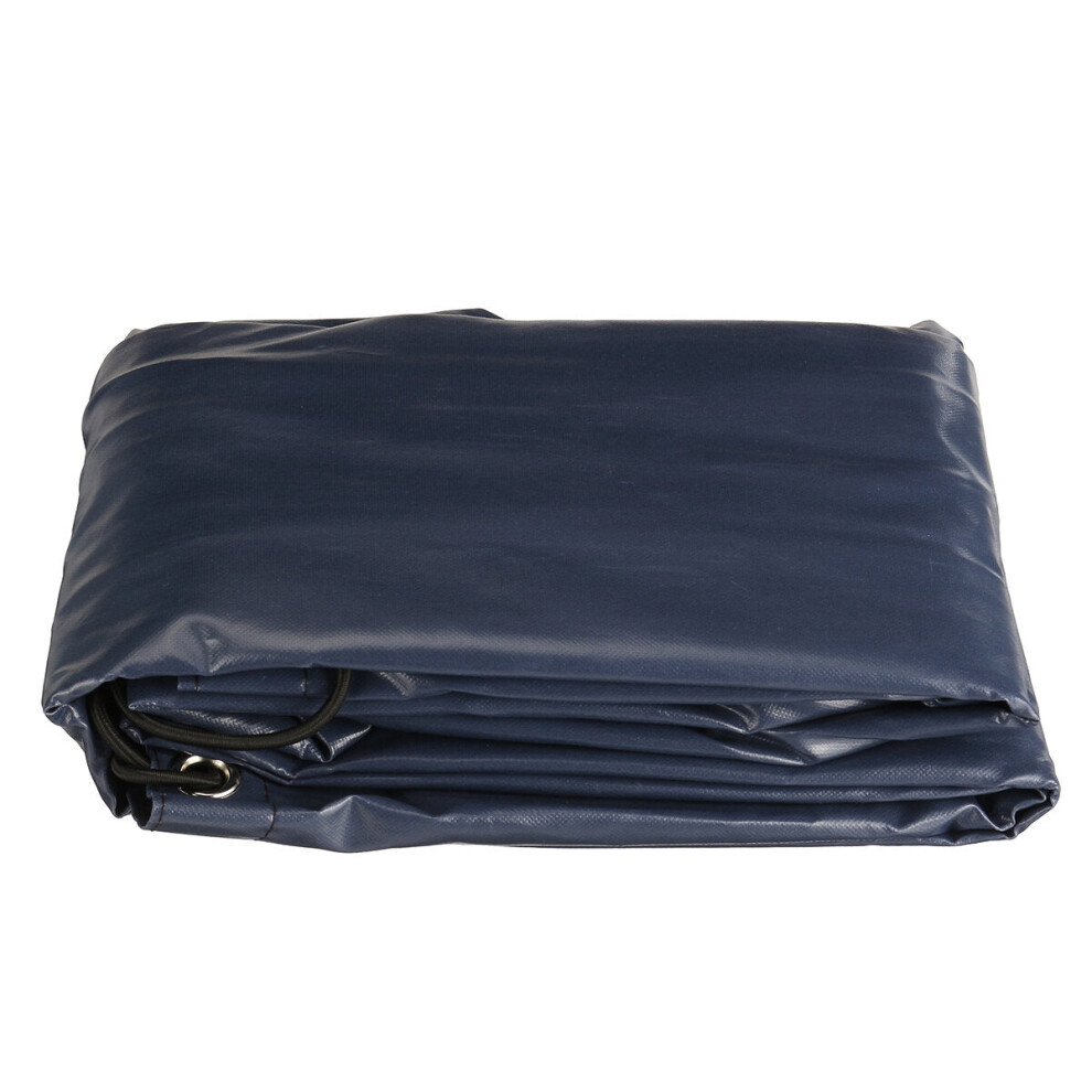 (Blue) Trailer Cover 600D Waterproof Windproof Dust Protector With Rubber Belt 155x125x13cm