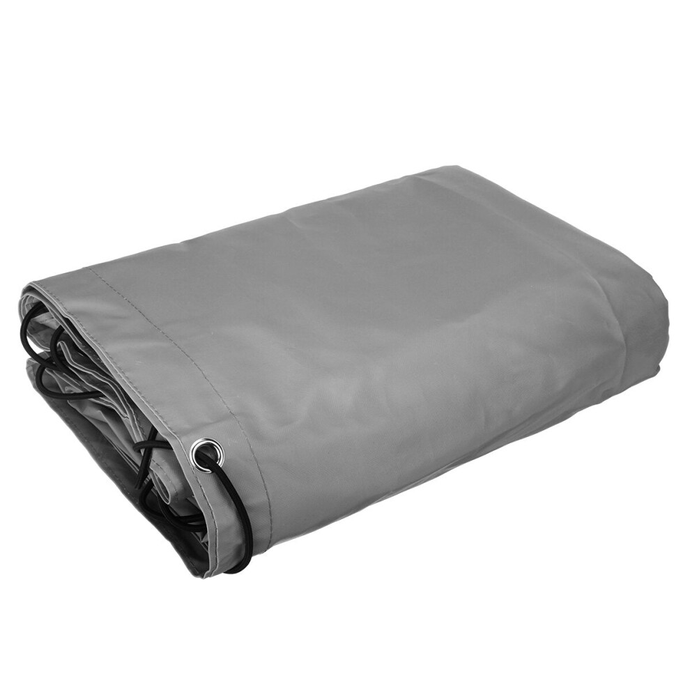 (Grey) Trailer Cover 600D Waterproof Windproof Dust Protector With Rubber Belt 155X125x13cm Grey 4250937609081