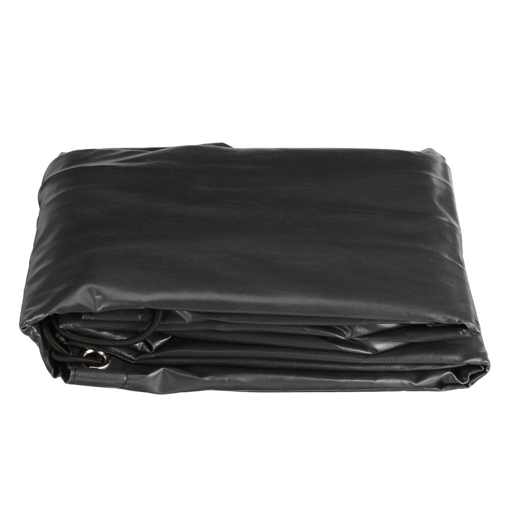 (Black) Trailer Cover 600D Waterproof Windproof Dust Protector With Rubber Belt 155X125x13cm Black 4250937609067