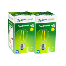 (2 Pack) LED Filament Light Bulb A60 GLS Traditional Bulb E27 Screw 6.6w equiv brightness 100w Warm White 2700K Energy Saving