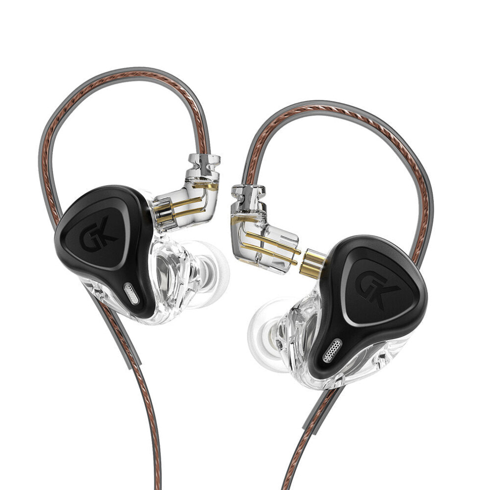(Black, Standard) Metal In-Ear Headphones Hi-Fi Bass Music Earbud Headset Noise Cancelling Sport Monitor Earphones for G1 EDX ZST ZEX MT1 ZSN DQ6
