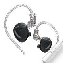 (Black, With Mic) Metal Earphones In Ear Monitor Bass Headset Noise Cancelling Earbuds For ZAX ZSX ASX CA16 EDX