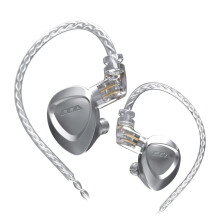 (Silver, Standard) Metal Earphones In Ear Monitor Bass Headset Noise Cancelling Earbuds For ZAX ZSX ASX CA16 EDX