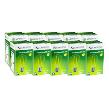 (10 Pack) LED Filament Light Bulb A60 GLS Traditional Bulb E27 Screw 6.6w equiv brightness 100w Warm White 2700K Energy Saving