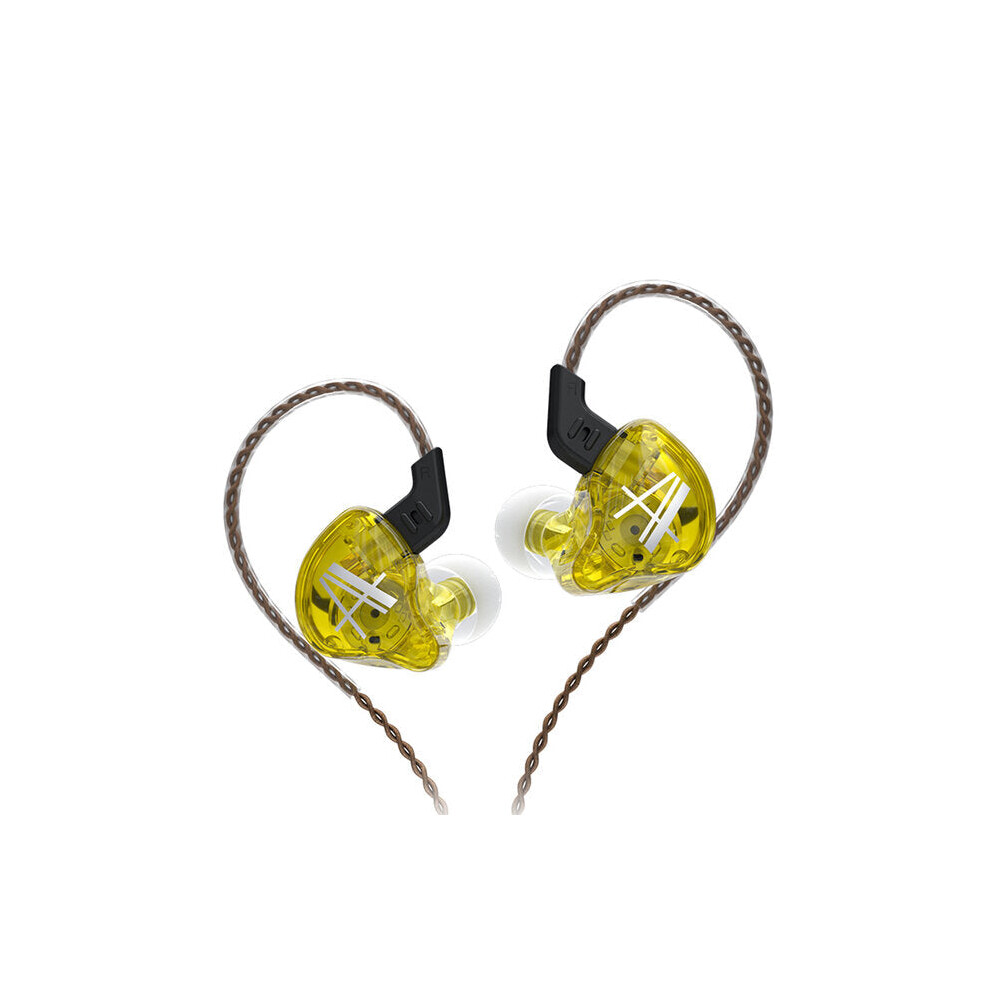 (, Standard) In Ear Earphone Metal Headphones Wired Earbuds Deep Bass Headset Noise Cancelling Iem Kz Edx Zst Zsn Pro Zst X Yellow 6112212291108