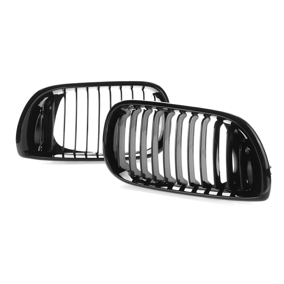 Gloss Kidney Front Grille For Bmw E46 3Series 4-Door 4D 02-05 Lci Facelift Black 4250937559959