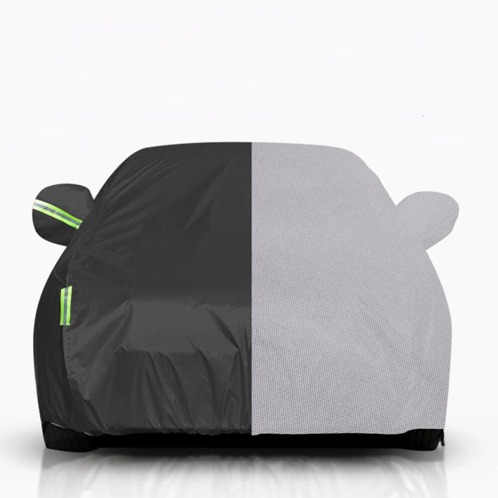 (Xxl) Full Car Cover Waterproof All Weather Outdoor Uv Protection Windproof L/Xl For Sedan Black 4250937607919