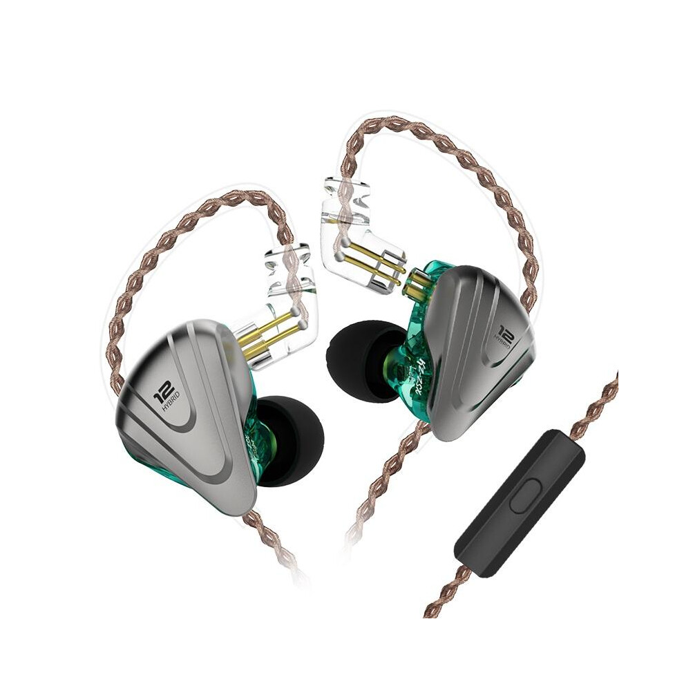 (Green, With-Microphone) Earphone Terminator Hi-Fi DJ Monitor Super Bass 3.5mm Wired Stereo Headphone Earbuds [12 Drivers]-image-OPC-PFXGG9B-NEW