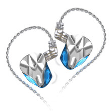 (Blue, Without Mic) Earphone 10BA Balanced Armature Hi-Fi Sound Noise Cancelling Sport Monitors Headphone 3.5mm Wired Earbuds