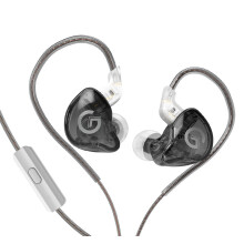 (Black) Dynamic In-Ear Wired Earphone Hi-Fi Noice Cancelling Sport Game Earphone Detachable Cable Earplugs Headphone With Microphone