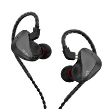(Black, With Mic) Dynamic Wired In-Ear Earphones Monitor Noise Cancelling Sport Music Headphones with Detachable Cable
