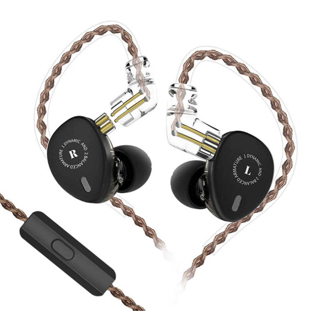 (, With Mic) Earphones Hi-Fi Earphone 3.5Mm Jack Wired Earbuds Sport Headphones Black 6112212292501