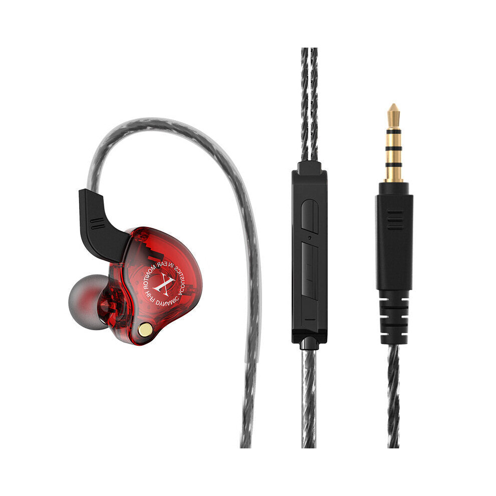 (Red) Earphone Super Bass Stereo Headset Subwoofer Wi In-Ear Headphones Red 6112212290460