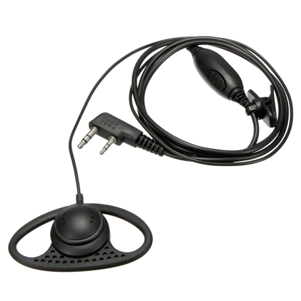D Shape Earphone Earpiece Headset Mic For Kenwood Walkie Talkie Hand-Held Radio 6112212291306