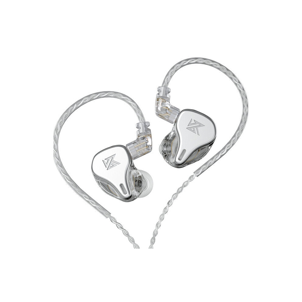 (Silver, With Mic) Dynamic Driver Hi-Fi In Ear Earphone High Resolution Headphone Noise Cancelling Headset Sport Earphones