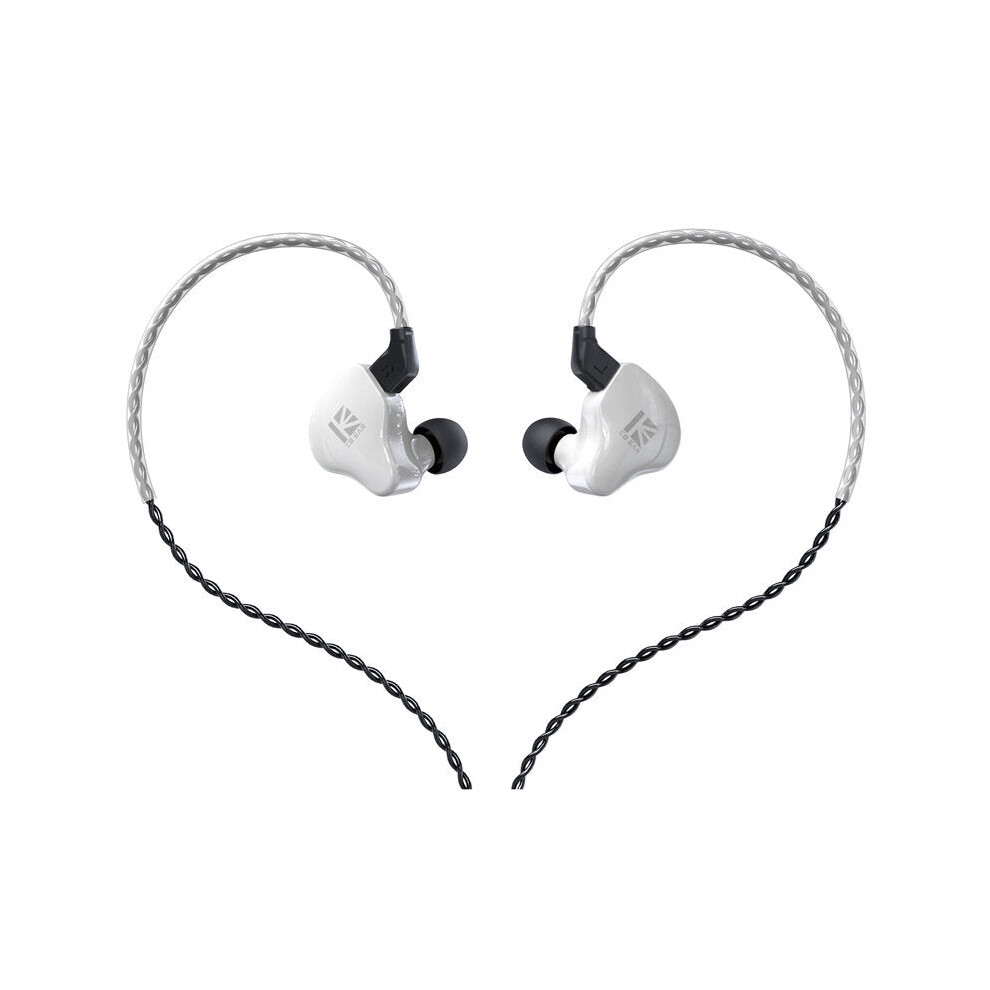 (White, Standard) Dual Magnectic Circuit Dynamic In Ear Earphone Running Sport Hi-Fi Wired Headphones With Mic Earbuds Kbear KS2 KB06-image-OPC-PFXGGFJ-NEW