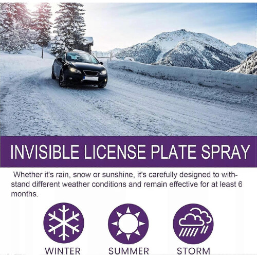 Invisible License Plate Spray, License Plate Reflective Spray 1