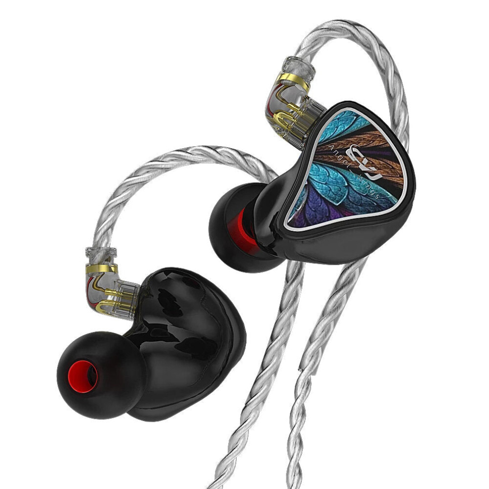 (With Mic) Angel Wing 3.5Mm Wired Earphones Electrostatic Dynamic Balanced Hi-Fi Monitor Sport Music Earphone Headphones 6112212291283