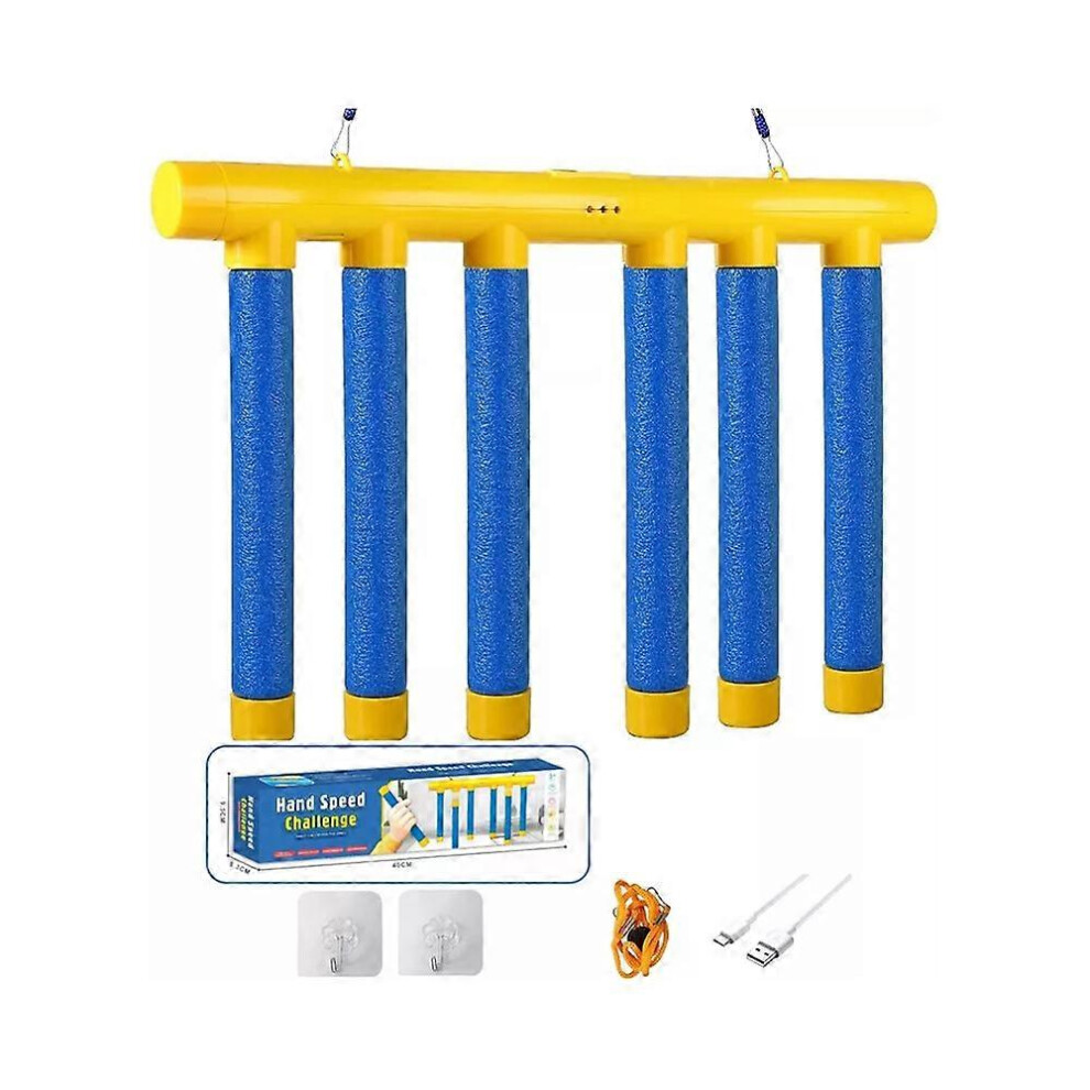 (Yellow) Reflex Challenge Game, Falling Sticks Game, Hand Eye Coordination Training Yellow