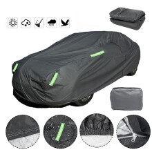 2-layer Sedan Full Car Cover Waterproof Dustproof Rainproof And Cotton Jersey With 6 Reflective Strips 490cm XL