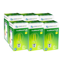 (6 Pack) LED Filament Light Bulb A60 GLS Traditional Bulb B22 Bayonet 10.5w equiv brightness 150w Warm White 2700K Energy Saving