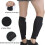 (L, black) Shin Defender KidsShindefender Compression Sleeve with Honeycomb Pads 2