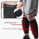 (L, black) Shin Defender KidsShindefender Compression Sleeve with Honeycomb Pads 4