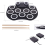 (Black White) Portable Hand Roll Electronic Drum Flash Bluetooth Drum Set with Built-in Lithium Battery Speaker 5