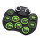 (Green) Portable Hand Roll Electronic Drum Flash Bluetooth Drum Set with Built-in Lithium Battery Speaker 8