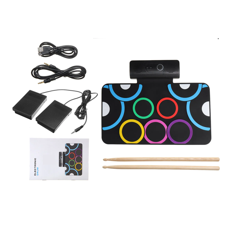 Folded Silicone MIDI Electronic Thicken Drum