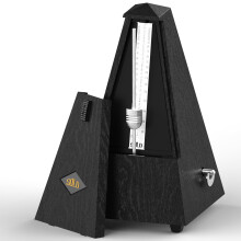 (Black) Vintage Mechanical Metronome Rhythm Mechanical For Guitar Bass Violin