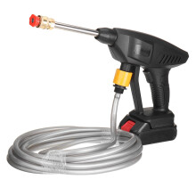 (US Plug, Two Batteries) Cordless Electric High Pressure Washer Car Cleaner Water Spray Guns Water Hose Cleaning Washing Machine W/ 1/2 Battery