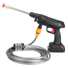(Two Batteries) 24V Cordless High Pressure Washer Car Washing Machine Water Spray Cleaning Guns w/ 1/2 Battery