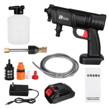 (US Plug, One Battery) 2000W 90Bar 22000mAh Cordless High Pressure Car Washer Spray Water Pump Portable Car Wash Pressure Cleaner Cleaning Machine