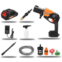 (One Battery) 24V 300W Cordless High Pressure Washer 1000mAh Car Washing Machine Spray Guns Water Cleaner W/ Battery For Makita