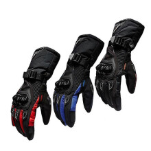(Red, L) The Insulated Weatherproof Waterproof Motorcycle Gloves, Thermo Grip Motorcycle Gloves