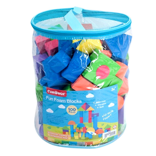 100 Pack EVA Foam Building Blocks Educational Pre School Toy 1