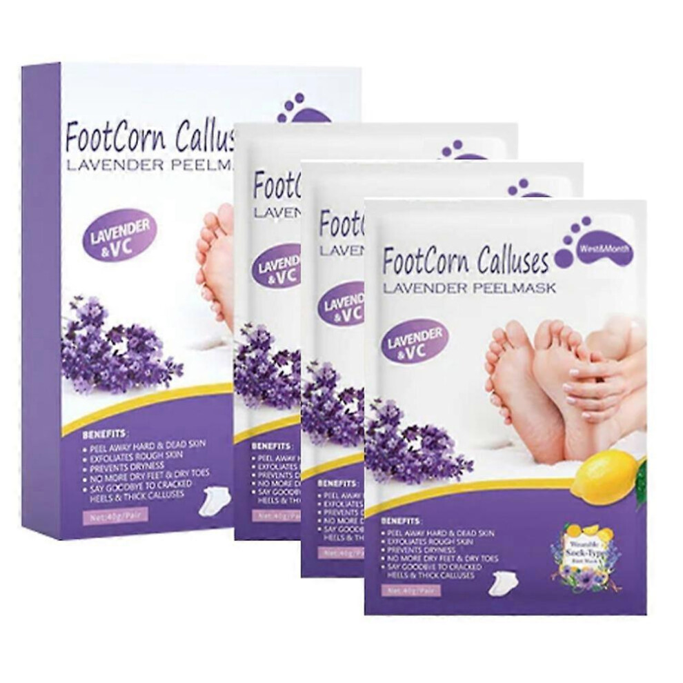3X Masque Exfoliant pour Pieds Baby Soft Feet Enlever les Peaux Mortes Callosités